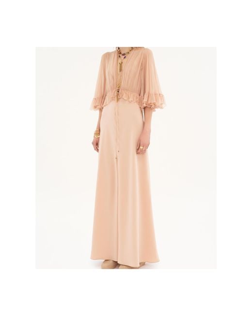 Chloé White Chloé V-Neck Maxi Dress