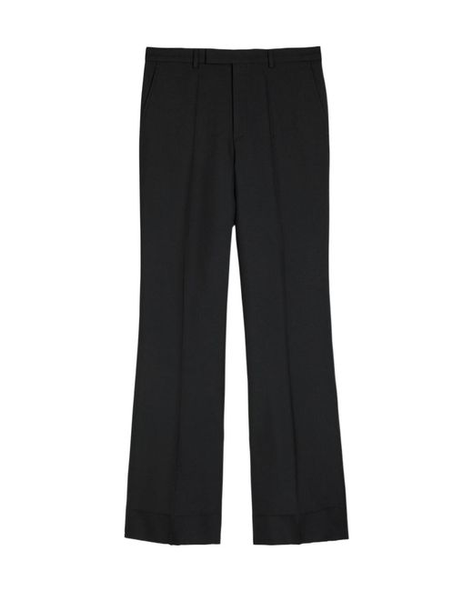 Valentino Black Flared-Leg Twill Trousers for men