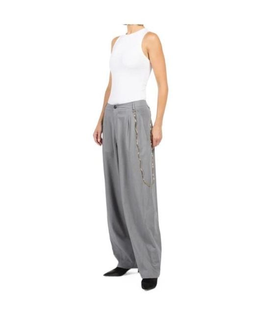 DARKPARK Gray Phebe Chain-Detail Pants