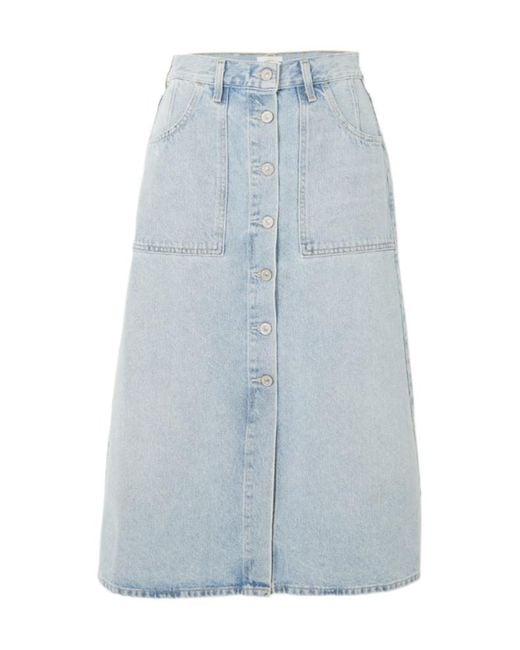 Citizens of Humanity Blue Anouk Denim Midi Skirt