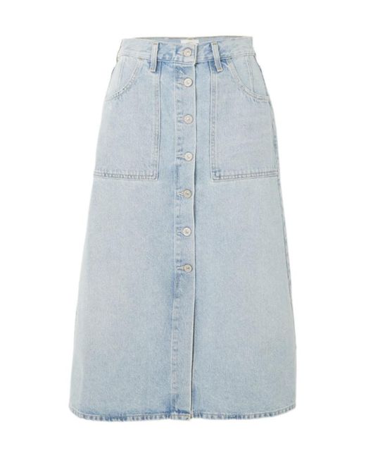 Citizens of Humanity Blue Anouk Denim Midi Skirt