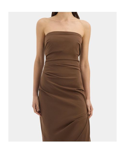 Sir Brown Florent Strapless Ruched Crepe De Chine Gown