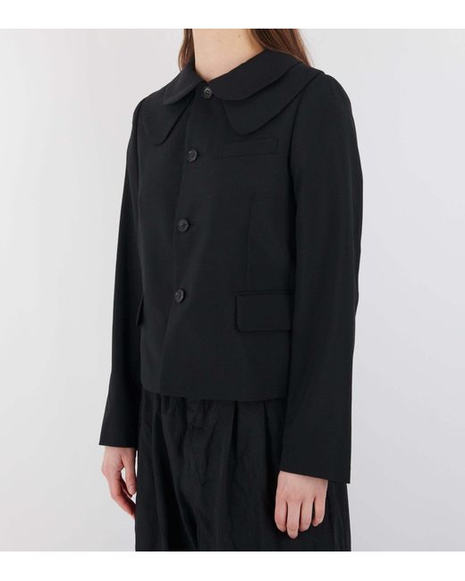 Comme des Garçons Black Double Collar Wool Blazer