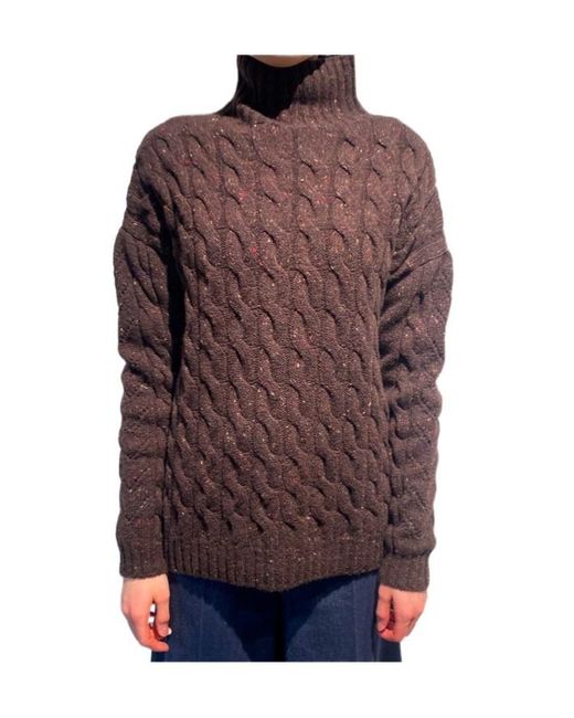 Max Mara Purple Long-Sleeve Knit Top
