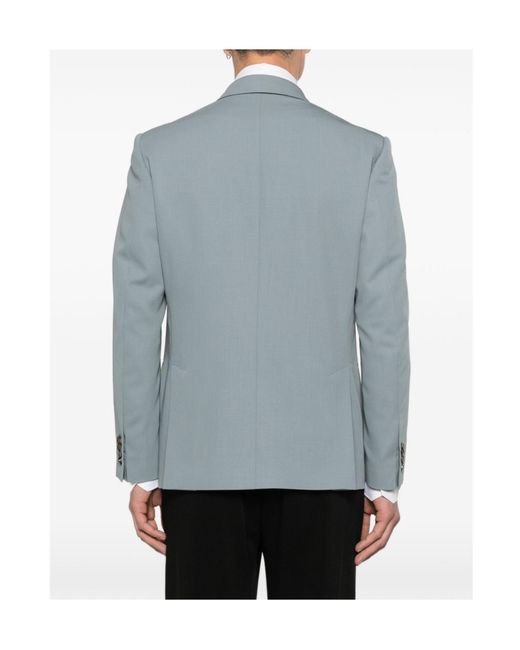 Lardini Blue Double-Breasted Blazer for men