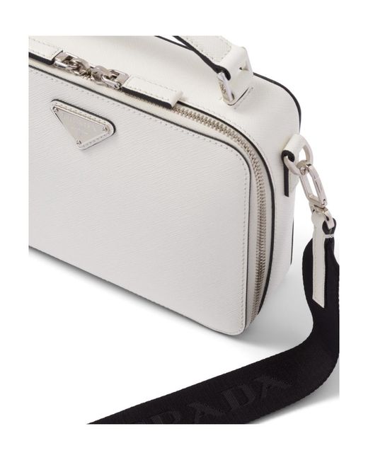 Prada Metallic Brique Medium Saffiano Leather Bag for men