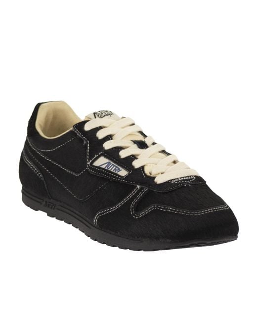 Autry Black Textured Low-Top Sneakers