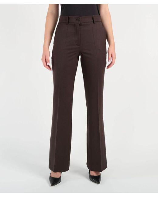 P.A.R.O.S.H. Brown Belt Loop Casual Pants