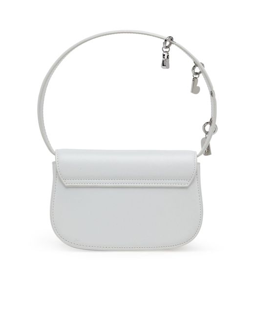 DIESEL White 1Dr Charm-Embellished Shoulder Bag