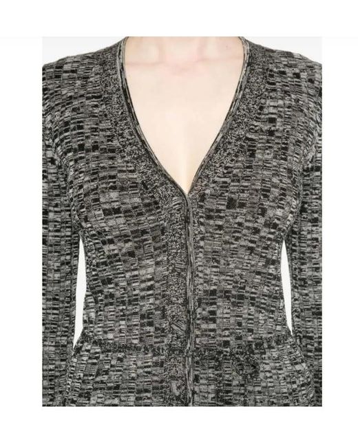 Dries Van Noten Black Long-Sleeved Knitted Cardigan