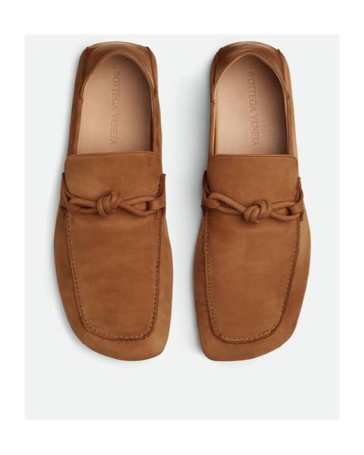 Bottega Veneta Brown Daddy Knot Detailed Loafers for men