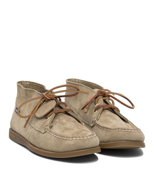Sebago Brown Lace-Up Sneakers for men