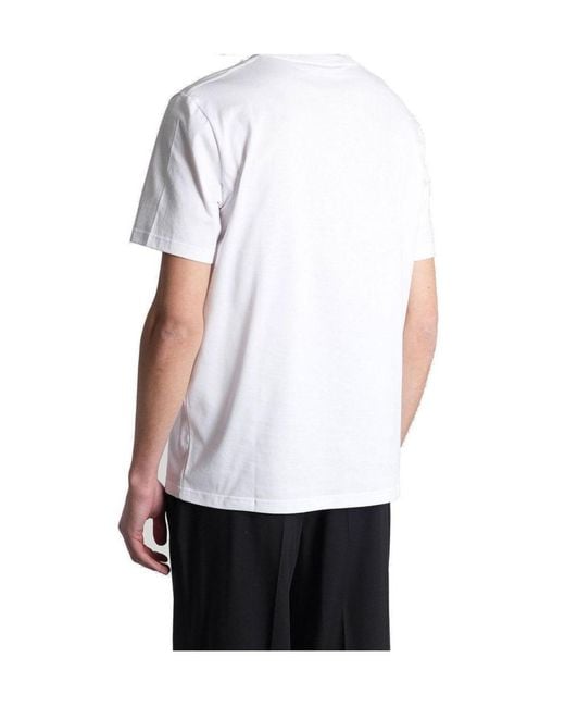 Lanvin White Short-Sleeved T-Shirt for men