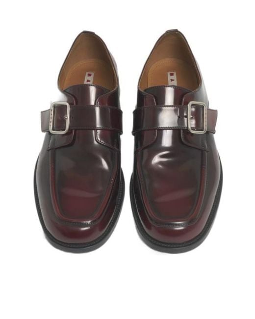 Marni Brown Bambi Buckle Shoes for men
