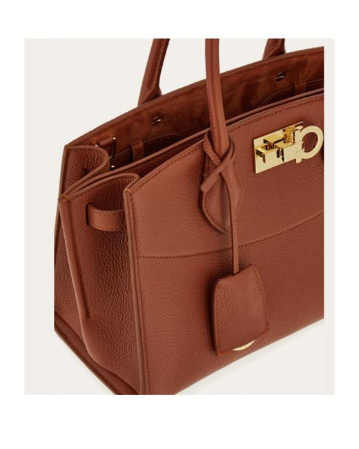 Ferragamo Brown New Ferragamo Studio Soft Bag (M)