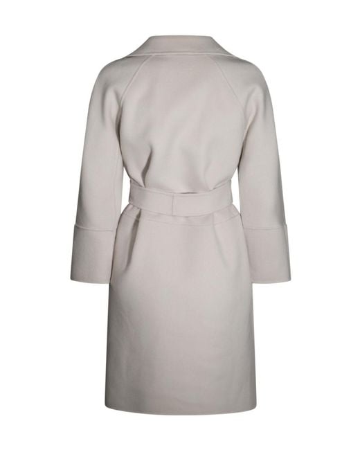 Max Mara Gray Laced Wool Coat