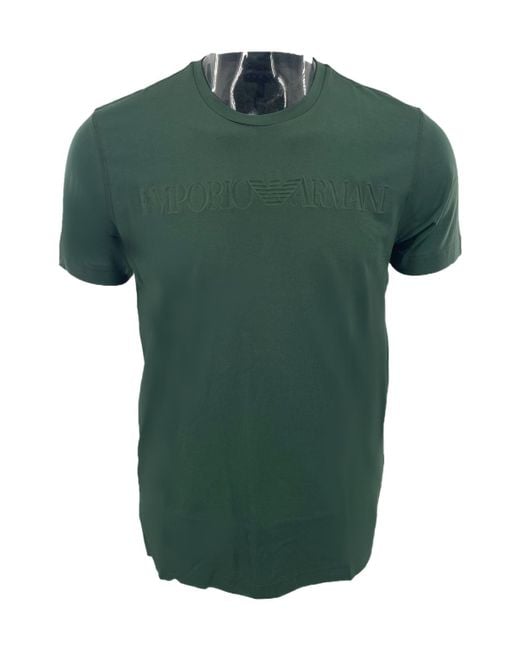 Emporio Armani Green Item O-Neck Short-Sleeved T-Shirt for men