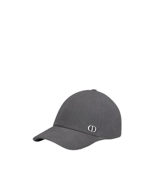 Dior Gray Curved Brim Hat for men