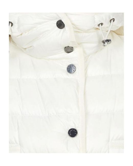 Moncler White Long-Sleeved Down Jacket