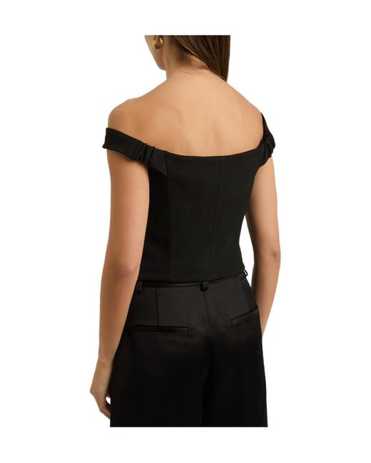 Jonathan Simkhai Black Off-The-Shoulder Top