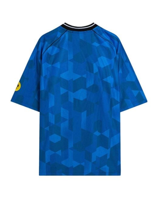 Barrow Blue Geometric Logo T-Shirt for men