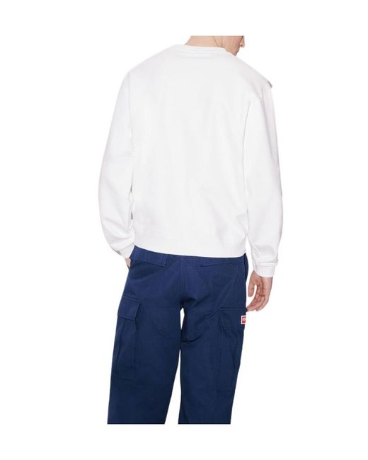 KENZO Green Logo Print Crewneck Sweatshirt for men