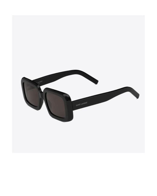 Saint Laurent Black Eyewear Rectangular Frame Sunglasses
