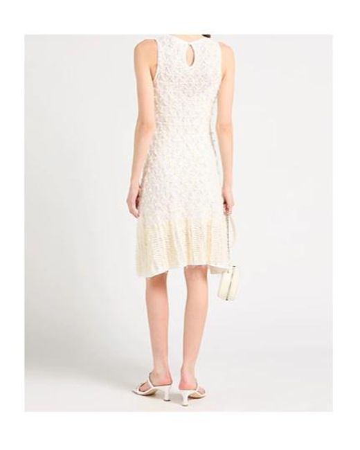 Chloé White Mini Dress Viscose, Silk, Cashmere