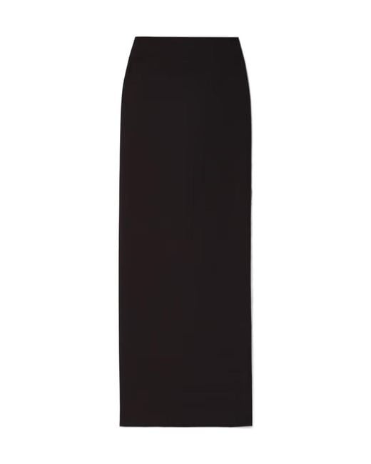 The Row Black Bartelle Wool Extra-Long Skirt