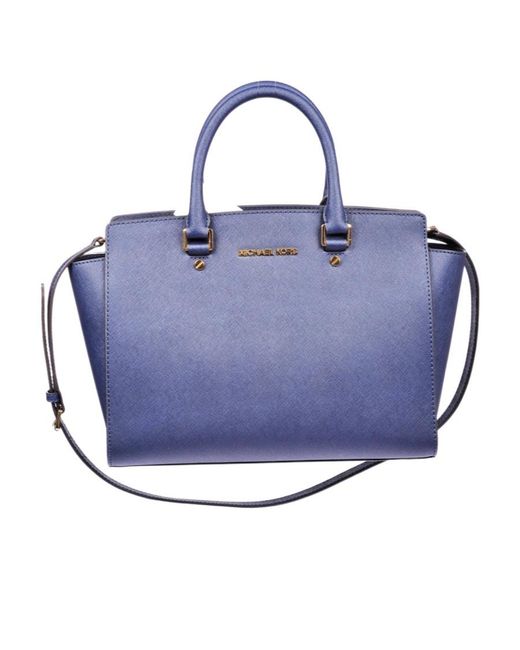 Michael Kors Blue Logo Shoulder Bag