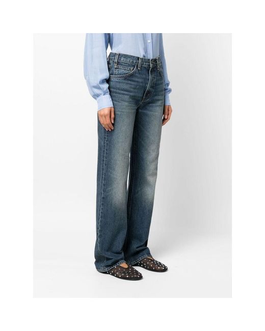 Nili Lotan Blue Belt-Loop Jeans