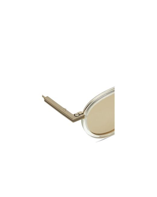 Zegna Metallic Transparent Titanium And Acetate Sunglasses