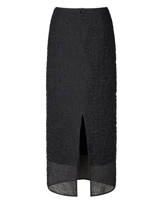 CECILIE BAHNSEN Black Back Slit Midi Skirt