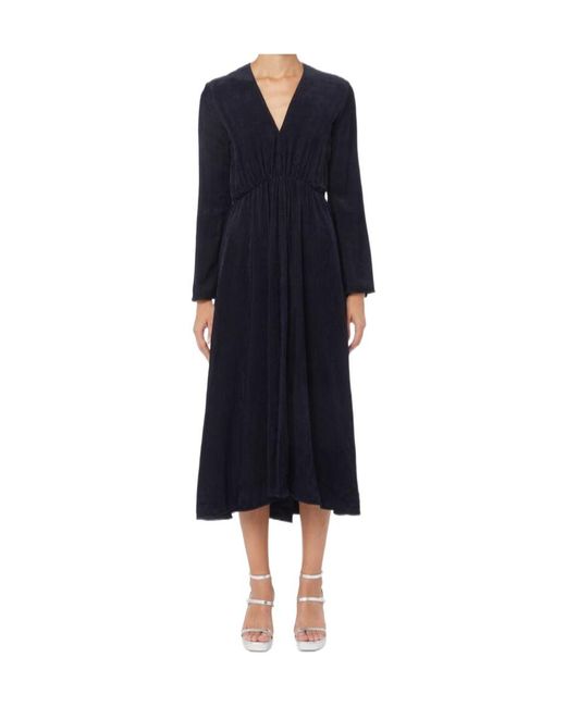 Forte_forte Blue Velvet Midi Dress