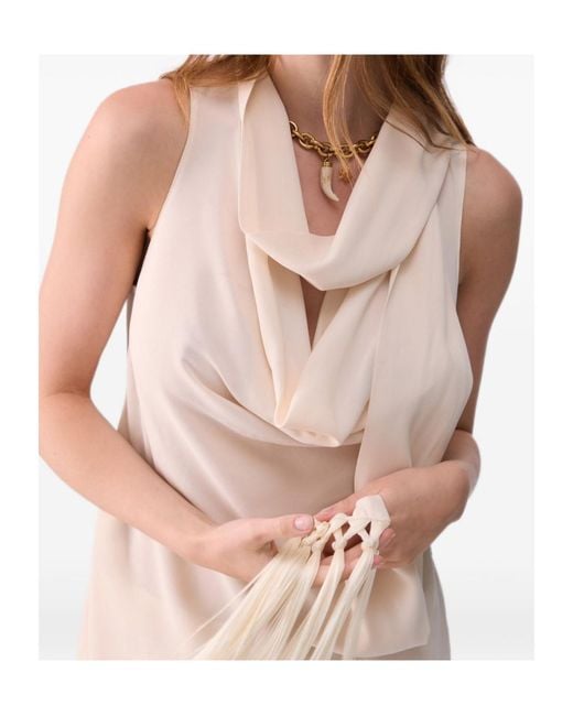 Liu Jo White Top With Scarf