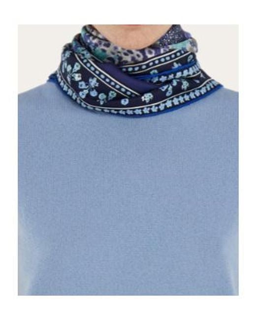 Ferragamo Blue Ferragamo Palazzo Printed Scarf