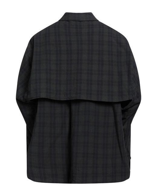 Balenciaga Black Simple Checkered Coat