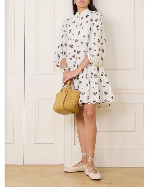 Erdem White Embroidered Mini Dress