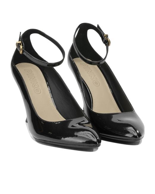 Pinko Black Round-Toe High Heels