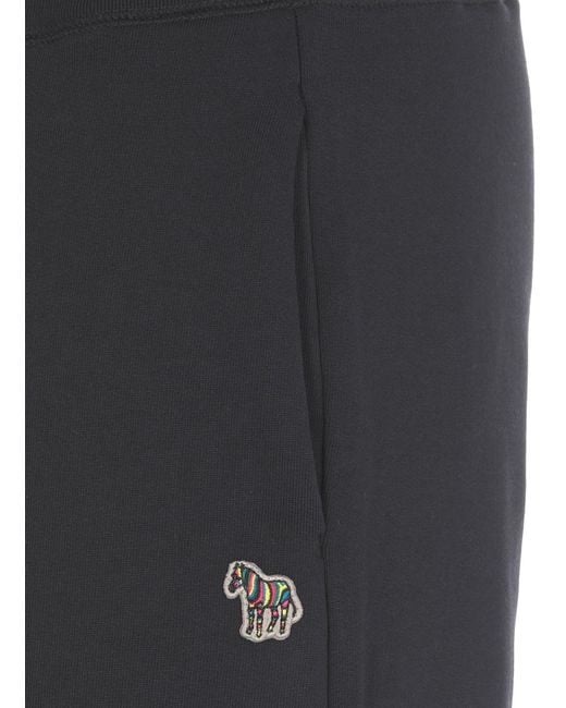 Paul Smith Blue Ps Paul Smith Zebra Patch Drawstring Bermuda Shorts for men