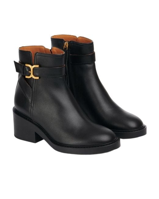 Chloé Black Chloé Marcie Heeled Ankle Boots