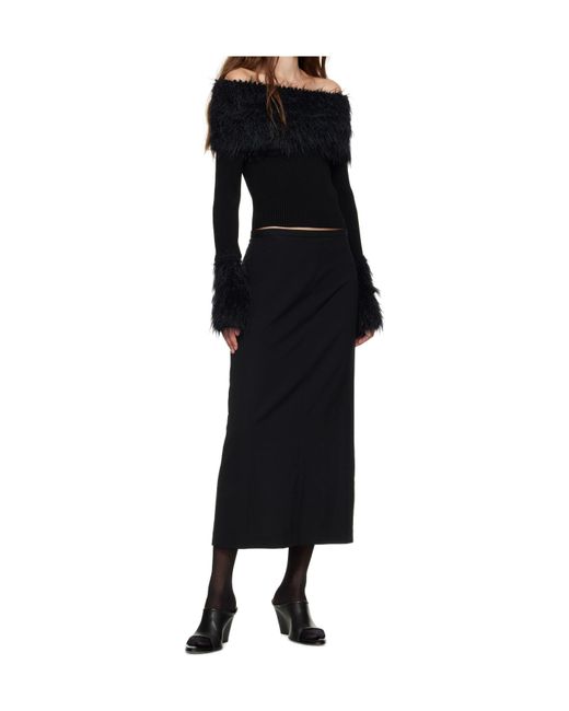 Jean Paul Gaultier Black Shearling Sweater
