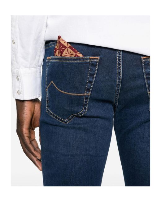 Jacob Cohen Blue Slim-Fit Denim Jeans for men