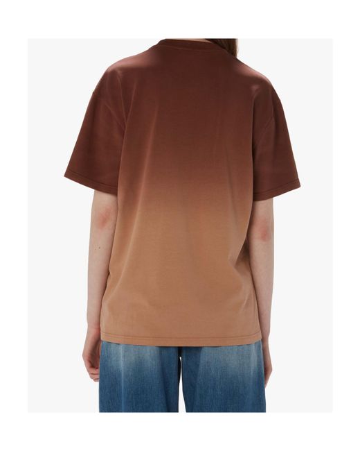J.W. Anderson Brown Jw Anderson Tie-Dyed Logo Embroidered T-Shirt