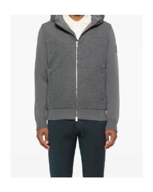 Boss Gray P-Heflo Zip-Up Sweater for men