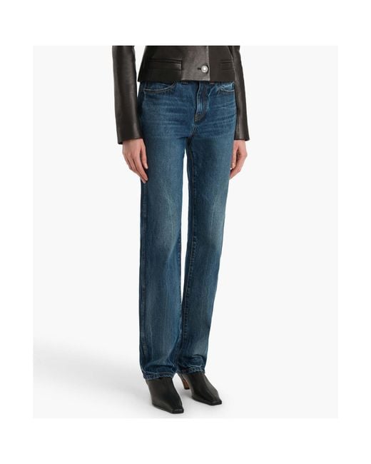 Khaite Blue Farley Straight-Leg Jeans