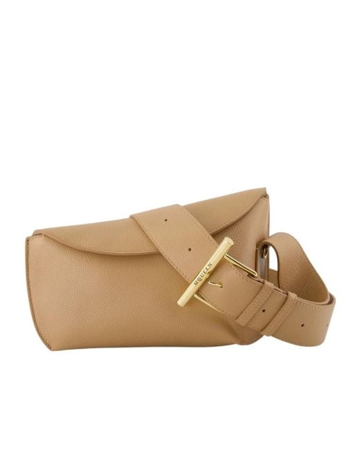 McQueen Natural T-Bar Sling Crossbody Bag