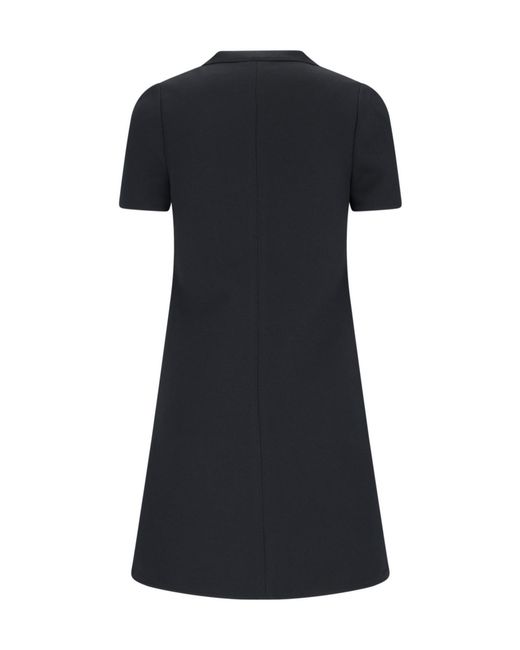 Courreges Black Cotton A-Line Mini Dress