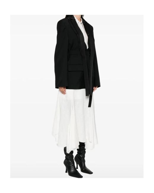 Rohe Black Shawl-Lapel Wool Jacket