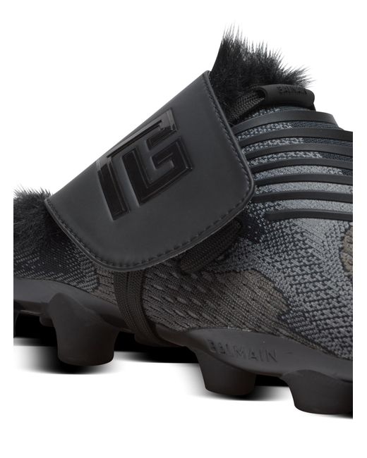 Balmain Brown Half Time Faux Fur-Lined Mules for men